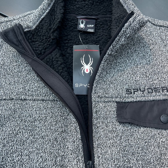 Spyder Gray Lightweight fully lined Jacket. Chest pocket/larger side pockets. - Picture 7 of 10